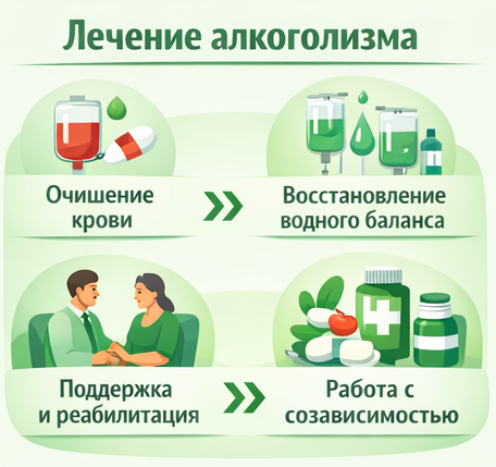 лечение алкоголизма в Чкаловске этапы